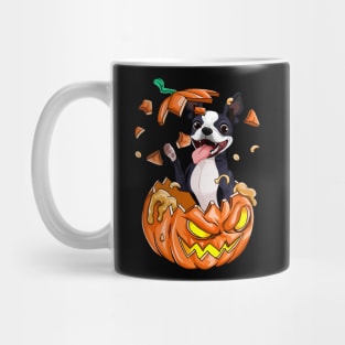 Boston Terrier In The Pumpkin tshirt halloween costume funny gift t-shirt Mug